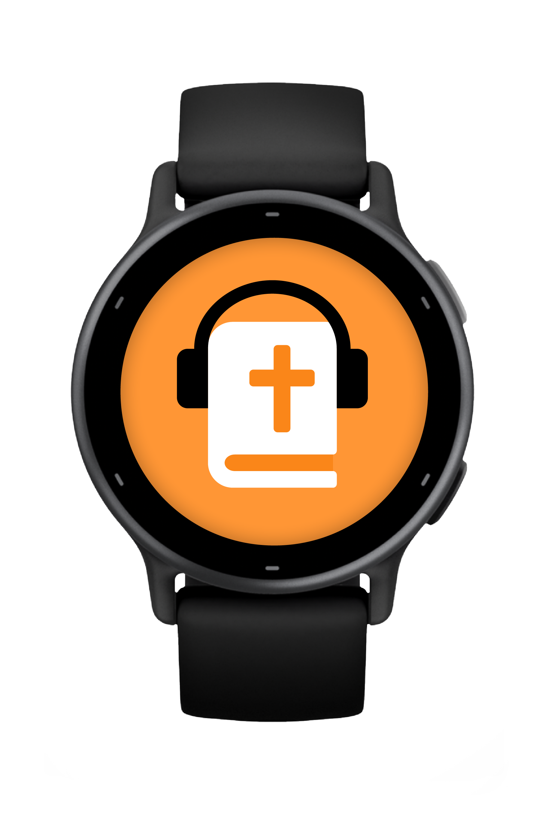 Garmin watch showing the Audio Bible app