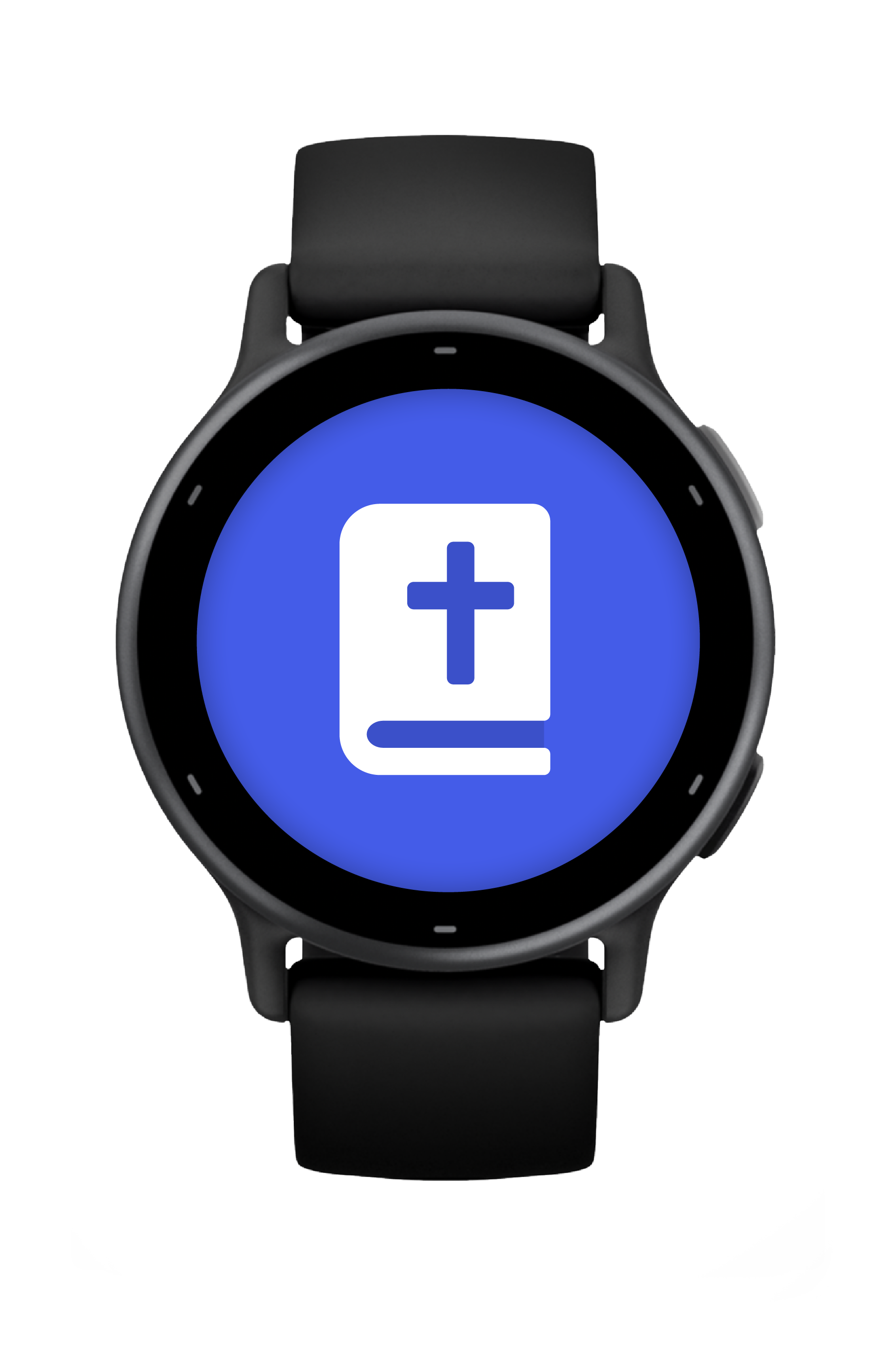 Garmin watch showing the Holy Bible app